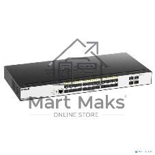 Коммутатор D-Link DGS-3000-28XS/B1A, 24×1 Гбит/с SFP + 4×10 Гбит/с SFP+, управляемый