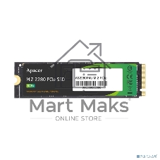 Накопитель SSD Apacer AS2280P4U, 1Tb, M.2 2280, PCIe 3.0 x4, NVMe, R/W 3500/3000
