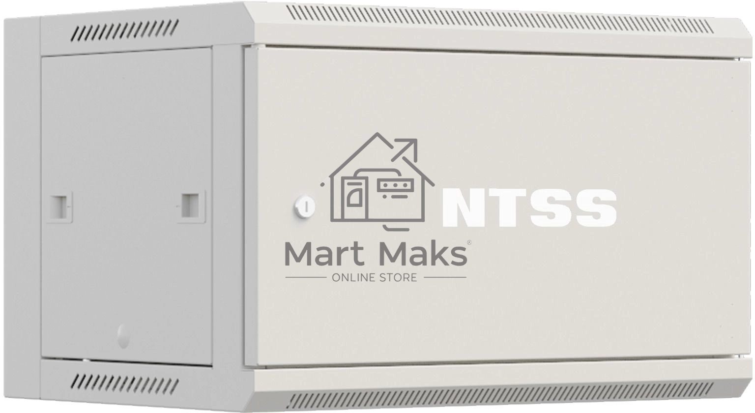 Шкаф коммутационный NTSS Премиум (NTSS-W6U6045FD) настенный 6U 570x450мм пер.дв.металл 60кг серый 350мм 18кг 220град. 370мм IP20 сталь