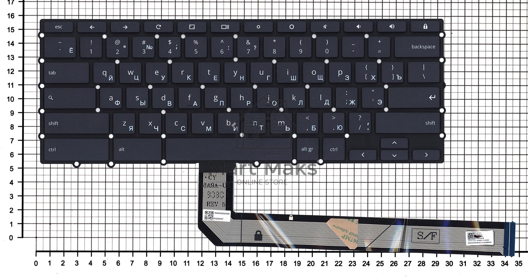 Клавиатура для ноутбука Lenovo Chromebook 14e черная