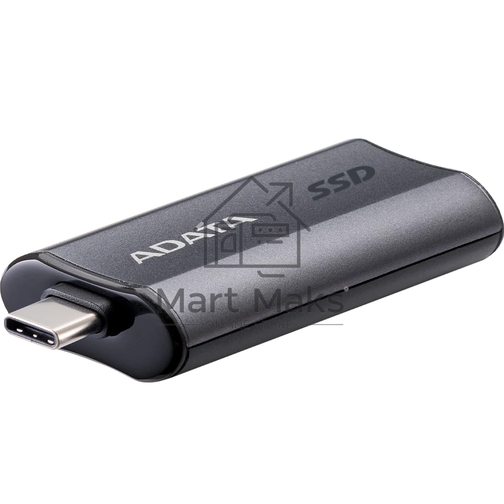 Твердотельный диск A-DATA External SC750 серый SC750-2000G-CCBK 2TB USB 3.2 Gen 2 Type-C, R/W -1050/1000 MB/s
