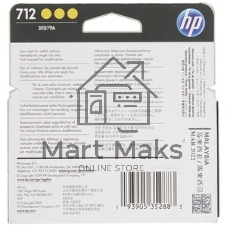 Картридж струйный HP 712 3ED79A желтый x3упак. (29мл) для HP DJ Т230/630