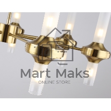 Люстра Ambrella light LH55360/14 BS/CL латунь/прозрачный G9/14 max 30W D750*690