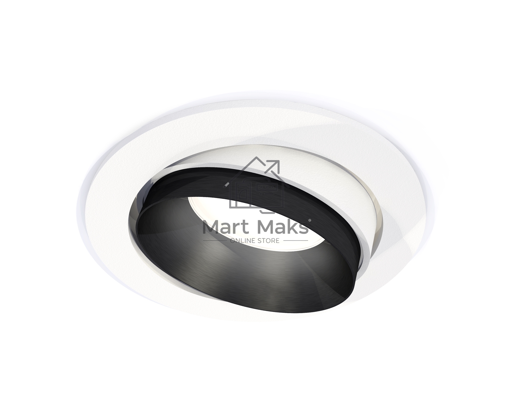 Комплект встраиваемого поворотного светильника Ambrella light XC7651021 SWH/PBK белый песок/черный полированный MR16 GU5.3 (C7651, N7031)