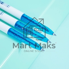 Ручка шариковая Deli Arrow EQ23-BL белый/голубой, d=0.7мм, синие чернила (1шт)