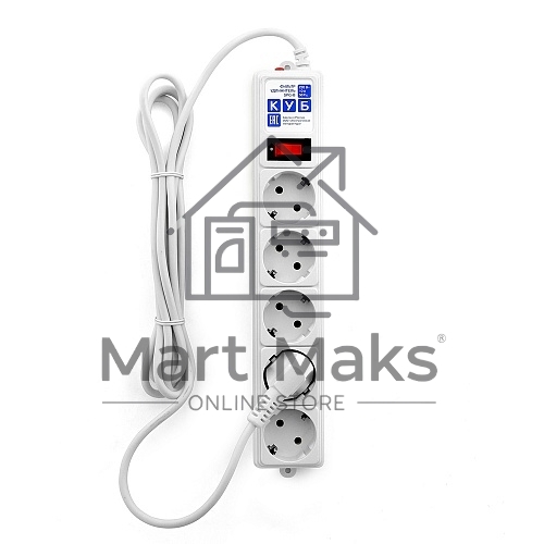 Сетевой фильтр Powercube SPG-B-10-WHITE 3м (5 розеток) белый (коробка)