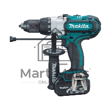 Дрель Makita DHP451RFE Дрель ак(уд), 18В,2х3Ач Li-ion,БЗП-13мм,0-300\0-600\0-1700об\м,80\40Нм,2.2кг,чем,подсветка