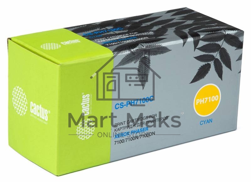 Картридж лазерный Cactus CS-PH7100C (106R02606) голубой (4500 стр.) для Xerox Phaser 7100/7100N/7100DN