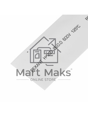 Термоусаживаемая трубка Rexant 60,0/30,0 мм, белая, упаковка 10 шт. по 1 м