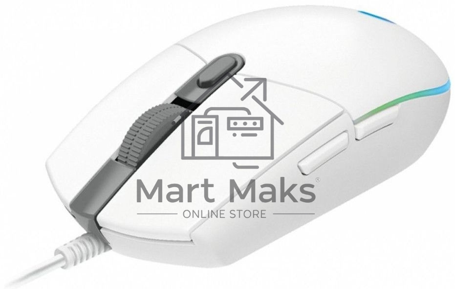 Мышь проводная Logitech G102 LIGHTSYNC белый, 8000 dpi, USB, кнопки - 6