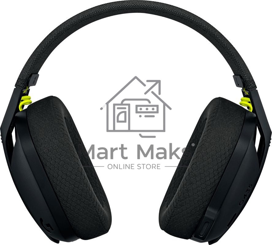Наушники с микрофоном Logitech G435 Lightspeed черный/желтый мониторные BT/Radio оголовье (981-001052)