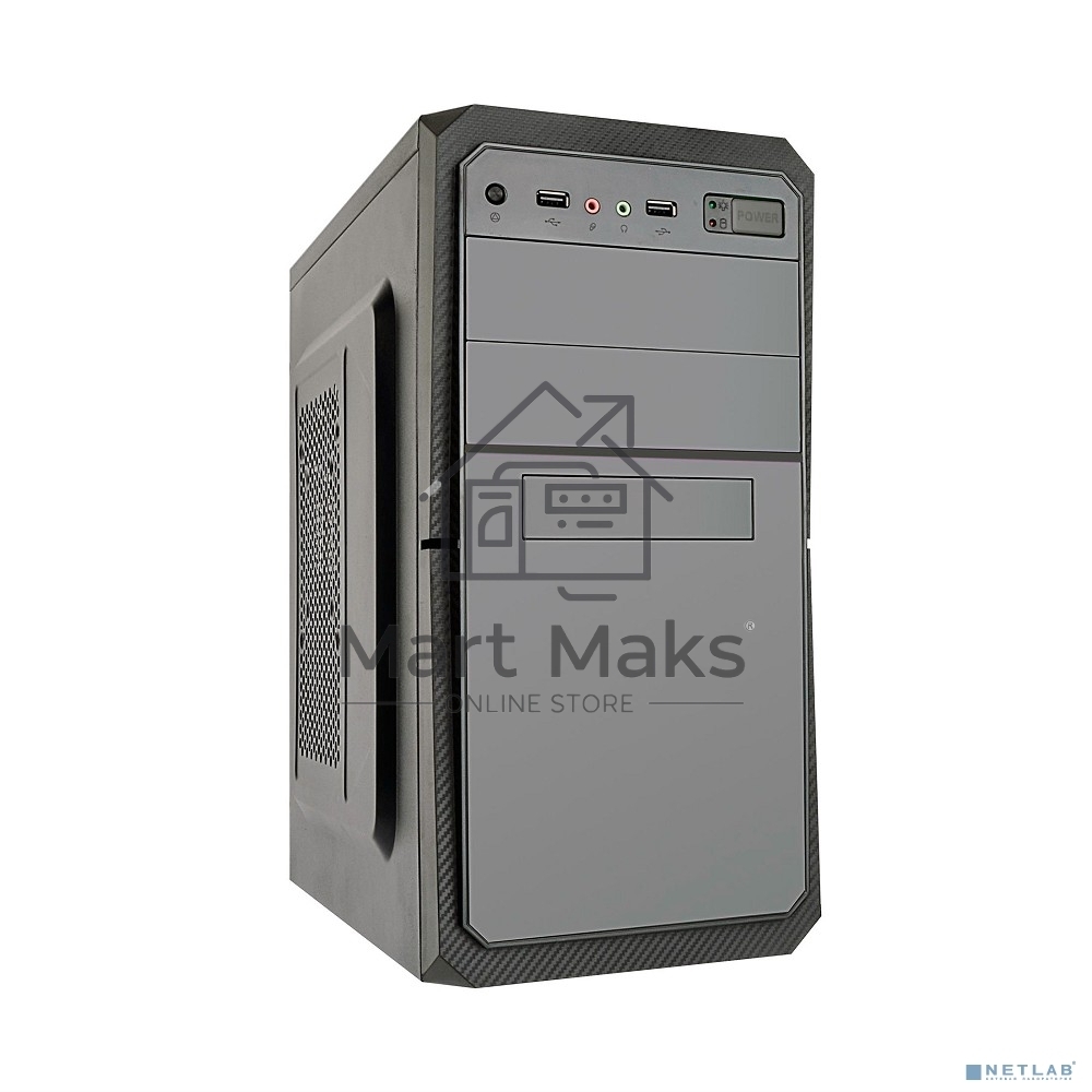 Компьютерный корпус Exegate EX284026RUS Minitower BA-202 Black, mATX, <AA350, 80mm>, 2*USB, Audio