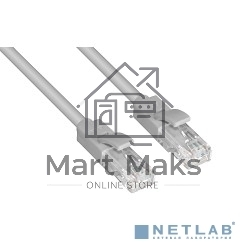 Патч-корд Greenconnect Патч-корд UTP прямой ethernet 0.3m кат.5е,  RJ45,  литой (Серый) (GCR-LNC03-0.3m)
