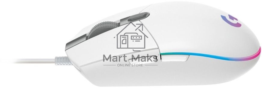Мышь проводная Logitech G102 LIGHTSYNC белый, 8000 dpi, USB, кнопки - 6