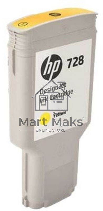 Картридж струйный HP F9K15A (HP 728) для DesignJet T730, T830. Жёлтый. 300 мл.