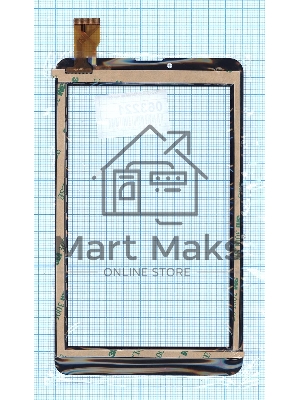 Сенсорное стекло (тачскрин) CY70S280-00, черное