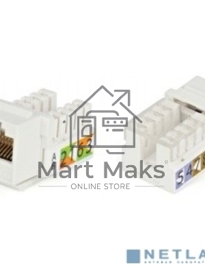 Вставка Hyperline KJ9-8P8C-C5e-90-WH Keystone Jack RJ-45(8P8C), категория 5e, белая