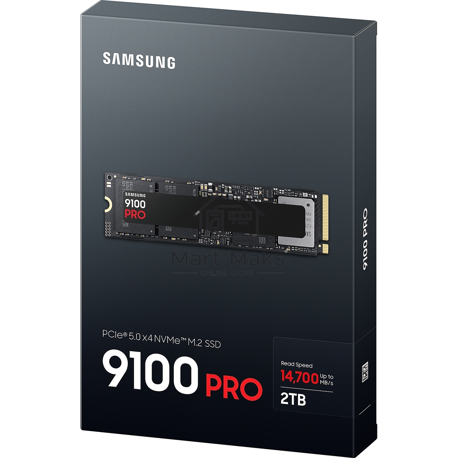Твердотельный диск 2TB Samsung 9100 PRO, M.2, PCI-E 5.0 x4, TLC 3D NAND R/W - 14800/13400 MB/s