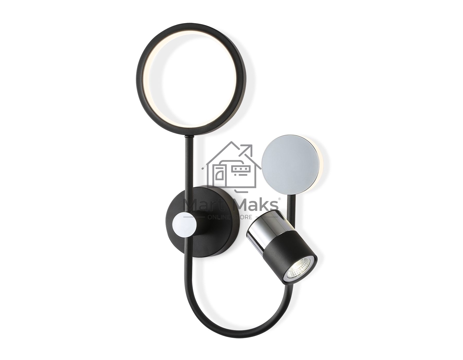 Светильник Ambrella light FL51601/3 BK/CH черный/хром 11W 4200K+GU10 424*275*100