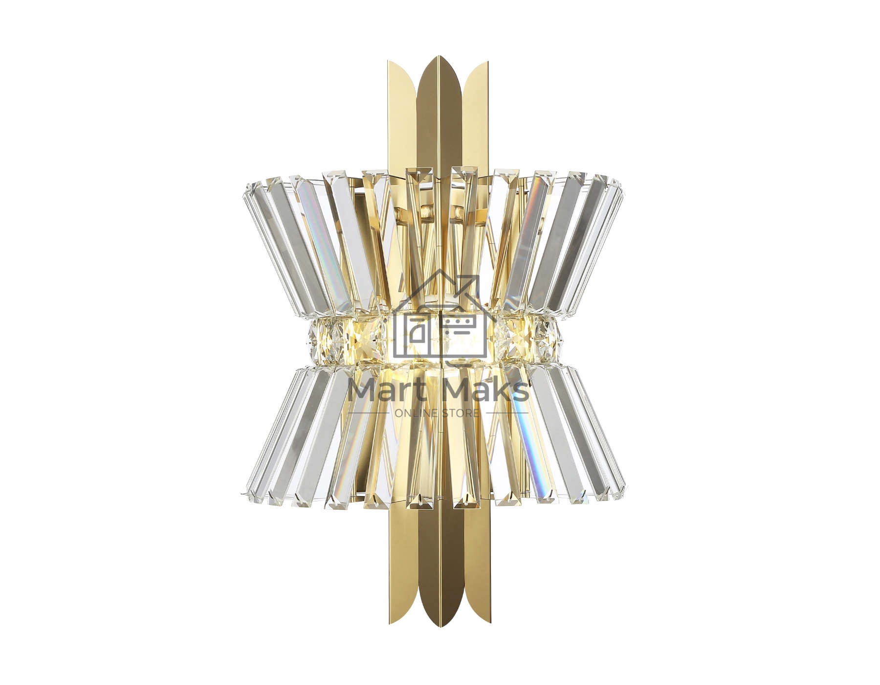 Настенный светильник Ambrella light LH41029/2 BS/CL латунь/прозрачный E14*2 max 40W 310*180*460