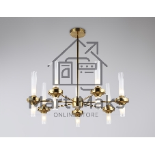 Люстра Ambrella light LH55360/14 BS/CL латунь/прозрачный G9/14 max 30W D750*690