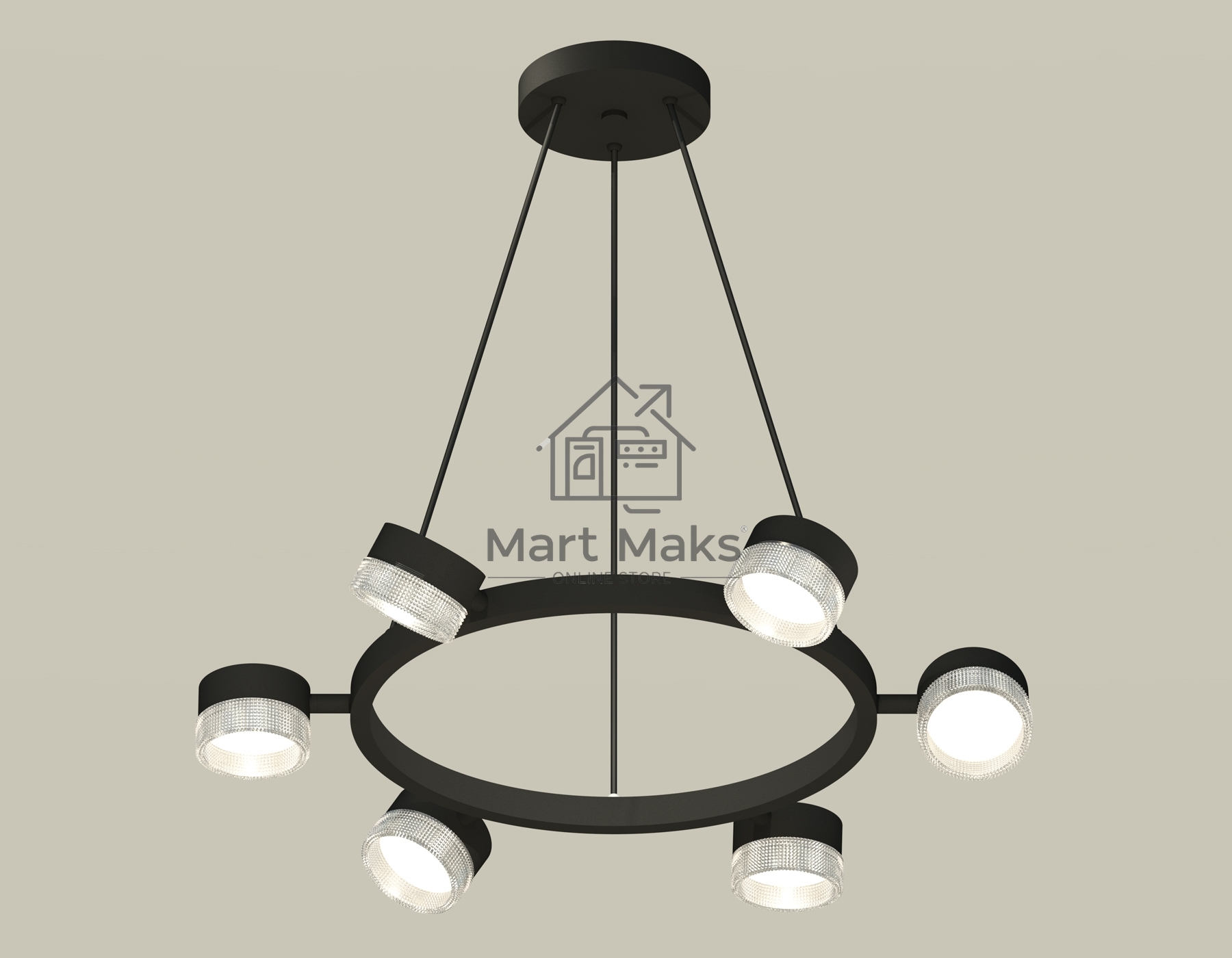 Светильник Ambrella light XB9193250/6 SBK/CL черный песок/прозрачный GX53 (C9193, N8480)