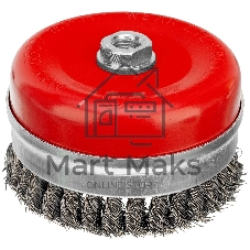 Щетка Matrix для УШМ Heavy Duty, 125 мм, М14, Чашка, крученая проволока 0,5 мм