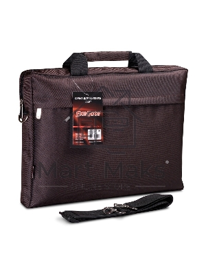 Сумка ExeGate EX212308RUS Start S15 Charcoal, темно-коричневая, полиэстер, для ноутбуков до 15.6