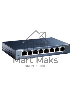 Коммутатор TP-Link SMB TL-SG108 8-port Desktop Gigabit Switch, 8 10/100/1000M RJ45 ports,metal case