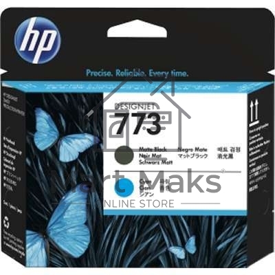 Картридж струйный HP 773 C1Q20A черный матовый/голубой печатающая головка для HP DJ Z6600