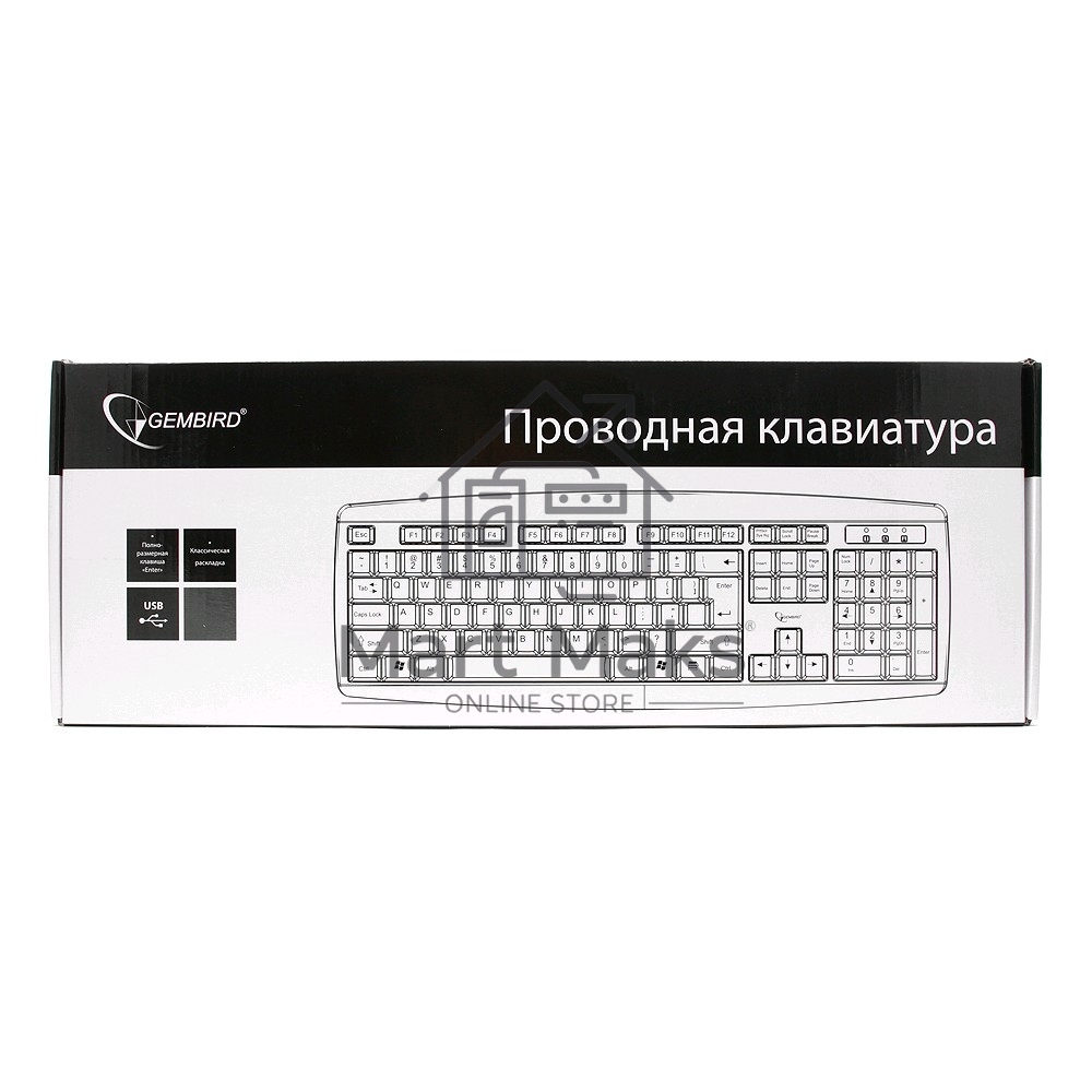 Клавиатура Gembird KB-8351U-BL проводная, USB, черный