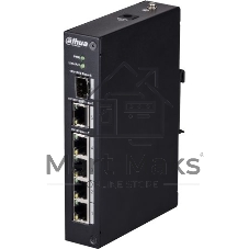 Коммутатор Dahua DH-PFS3106-4T, 4×100 Мбит/с + 1×1 Гбит/с + 1×1 Гбит/с SFP, неуправляемый