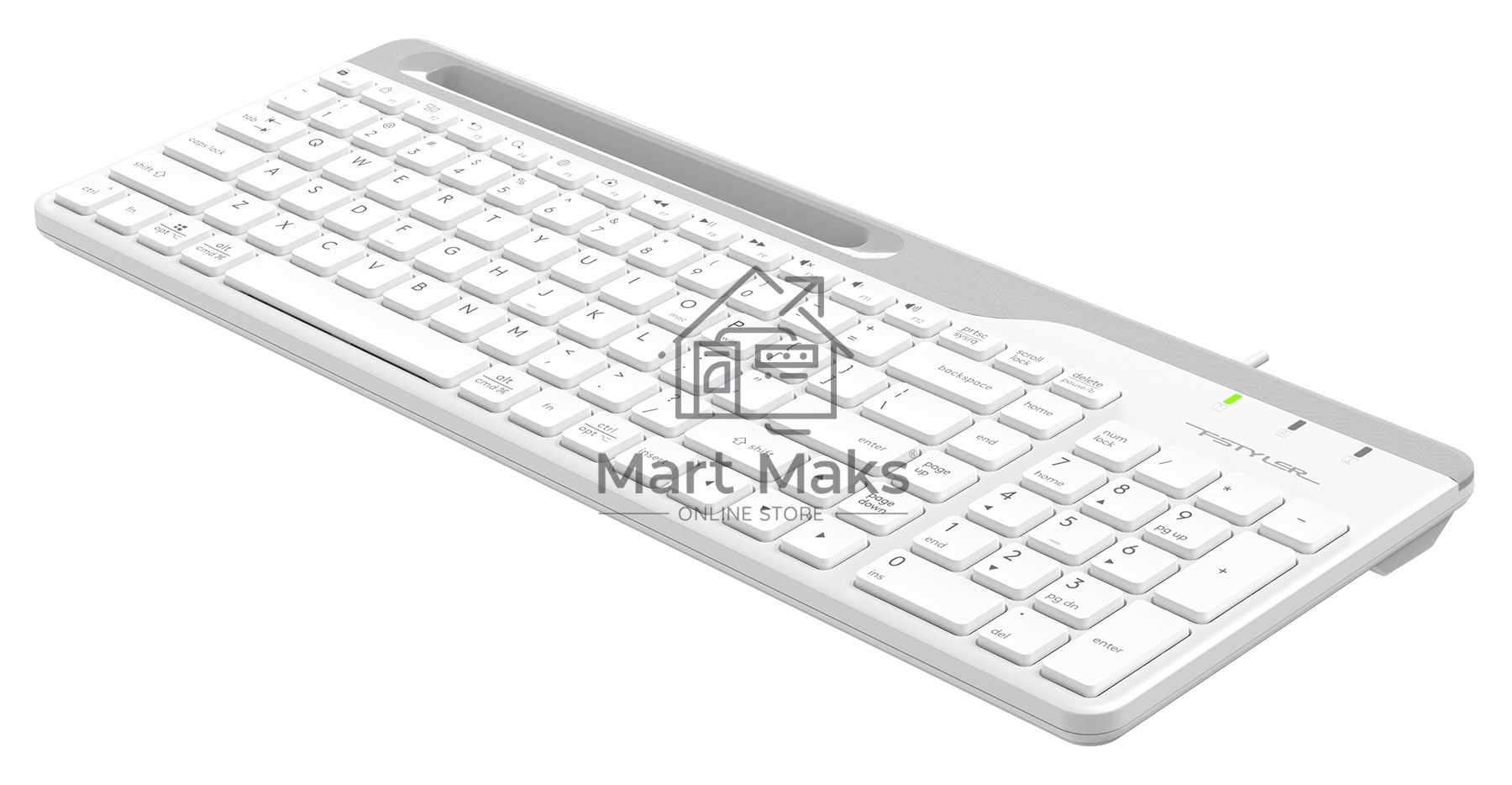 Клавиатура A4Tech Fstyler FK25 проводная, USB, белый/серый