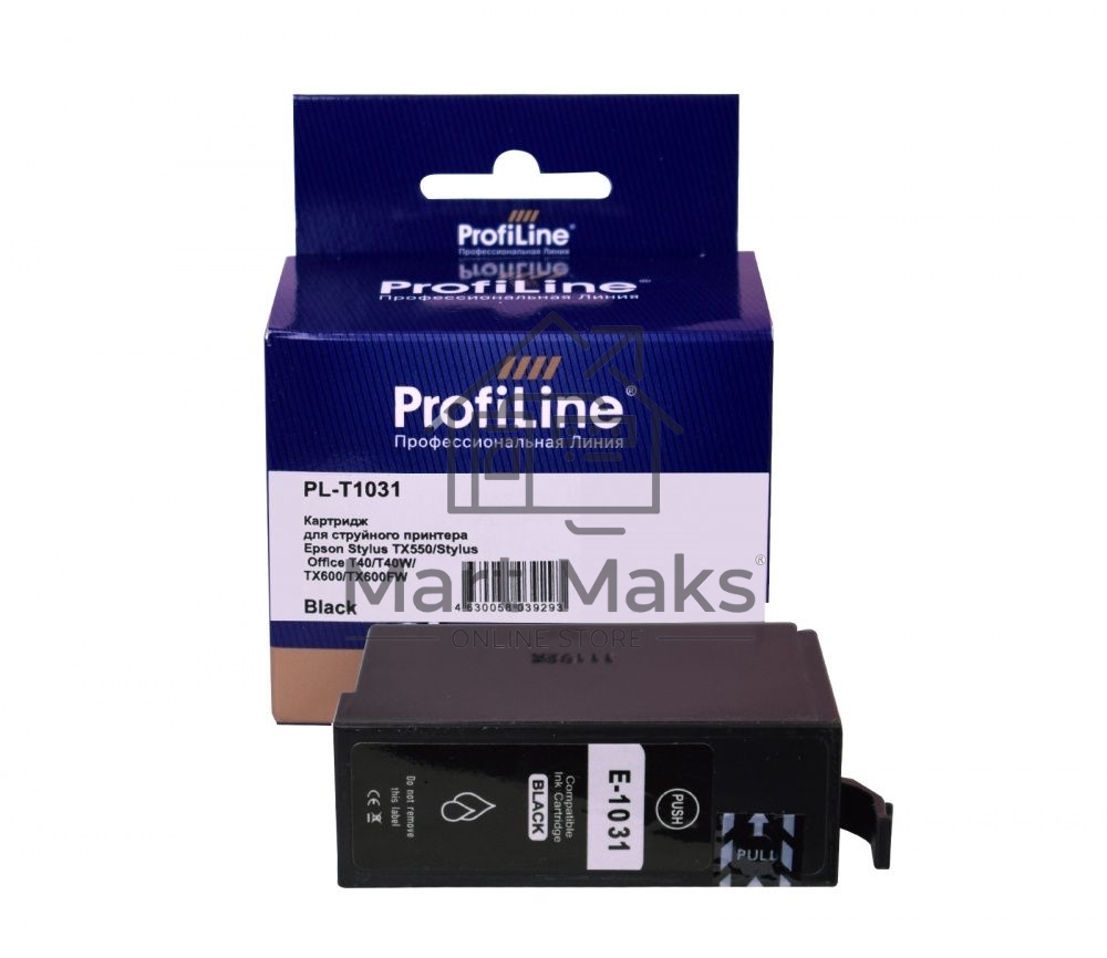 Картридж струйный ProfiLine PL-T1031 для принтеров Epson Stylus TX550/Stylus Office T40/T40W/TX600/TX600FW с чернилами Black 25,9 мл