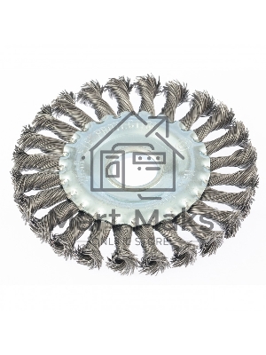 Щетка Matrix для УШМ 125 мм, посадка 22,2 мм, плоская, крученая металлическая проволока