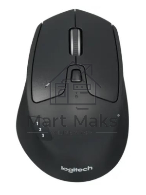 Мышь беспроводная Logitech M720 Triathlon черный, 1000 dpi, радиоканал, Bluetooth, USB, кнопки - 8