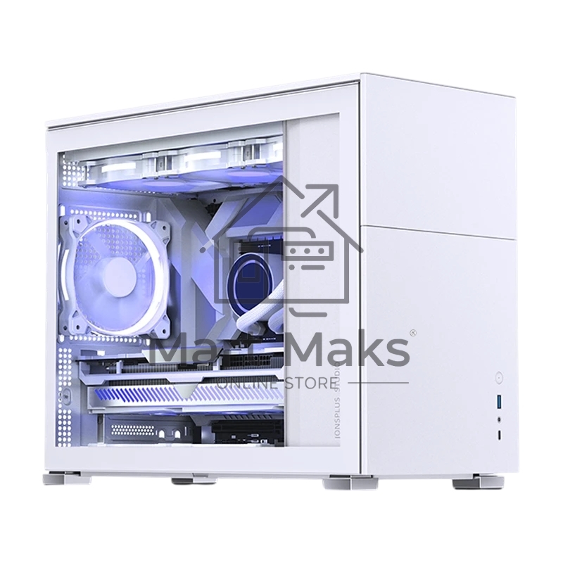 Корпус компьютерный Mini-Tower/ Case JONSBO D31 STD, Mini-Tower, TG, no fan, 1xUSB-A 3.2 + 1xUSB-C 3.2, mATX, mDTX, mITX White