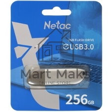 Флешка USB Netac U352 (NT03U352N-256G-32PN), 256Gb, USB 3.0, R/W 110/50, серебристый