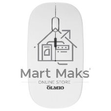Мышь беспроводная OLMIO WM-21 белый, бесшумная, 3 кнопки с подсветкой, 1600 dpi