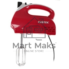 Миксер ручной Centek CT-1118 хром/вишня 350 Вт, 5 скоростей+турбо, взбивание/замешивание