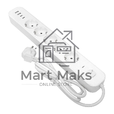 Удлинитель EKF UBA-LUX-515-TC 5х1.5 м IP20 2USB 2.4А+2type-C LUX 1.5 кв.мм