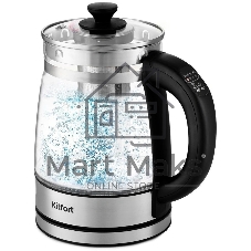 Чайник электрический Kitfort KT-6119 1.7л. 2200Вт прозрачный (корпус: стекло)