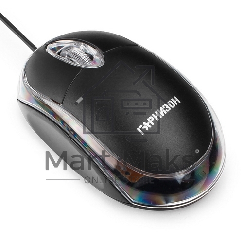 Мышь проводная Гарнизон GM-100 черный, 1000 dpi, USB, кнопки - 3