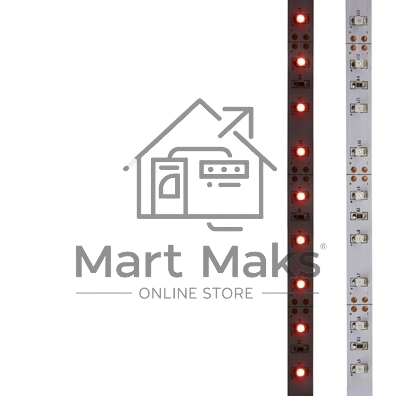 Лента LED открытая, 8 мм, IP23, SMD 2835, 60 LED/m, 12 V, цвет свечения красный