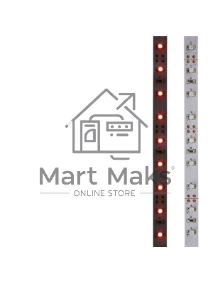Лента светодиодная открытая, 8 мм, IP23, SMD 2835, 60 LED/m, 12 V, цвет свечения красный