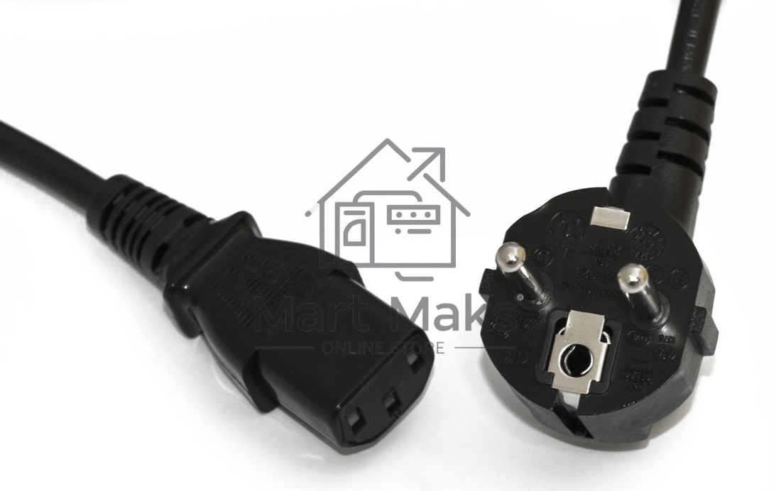 Кабель питания компьютера Hyperline PWC-IEC13-SHM-3.0-BK (Shucko+C13) (3x1.0), 3 м