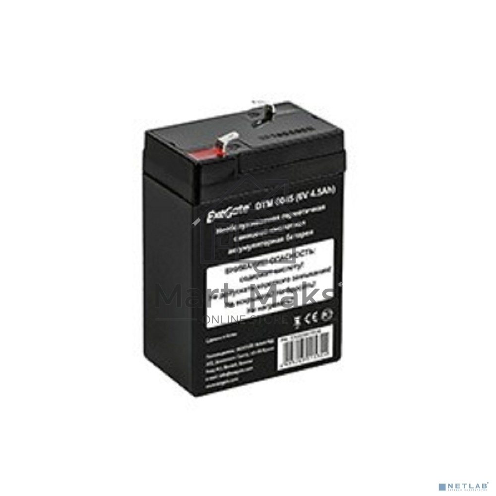 Батарея ExeGate DTM 6045 (6V 4.5Ah), клеммы F1