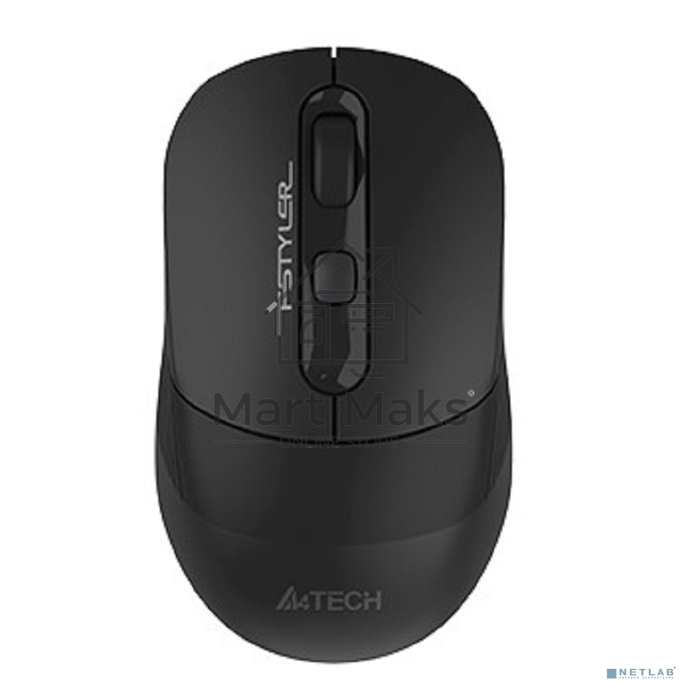 Мышь беспроводная A4Tech Fstyler FB10C черный, 2000 dpi, радиоканал, Bluetooth, USB, кнопки - 4