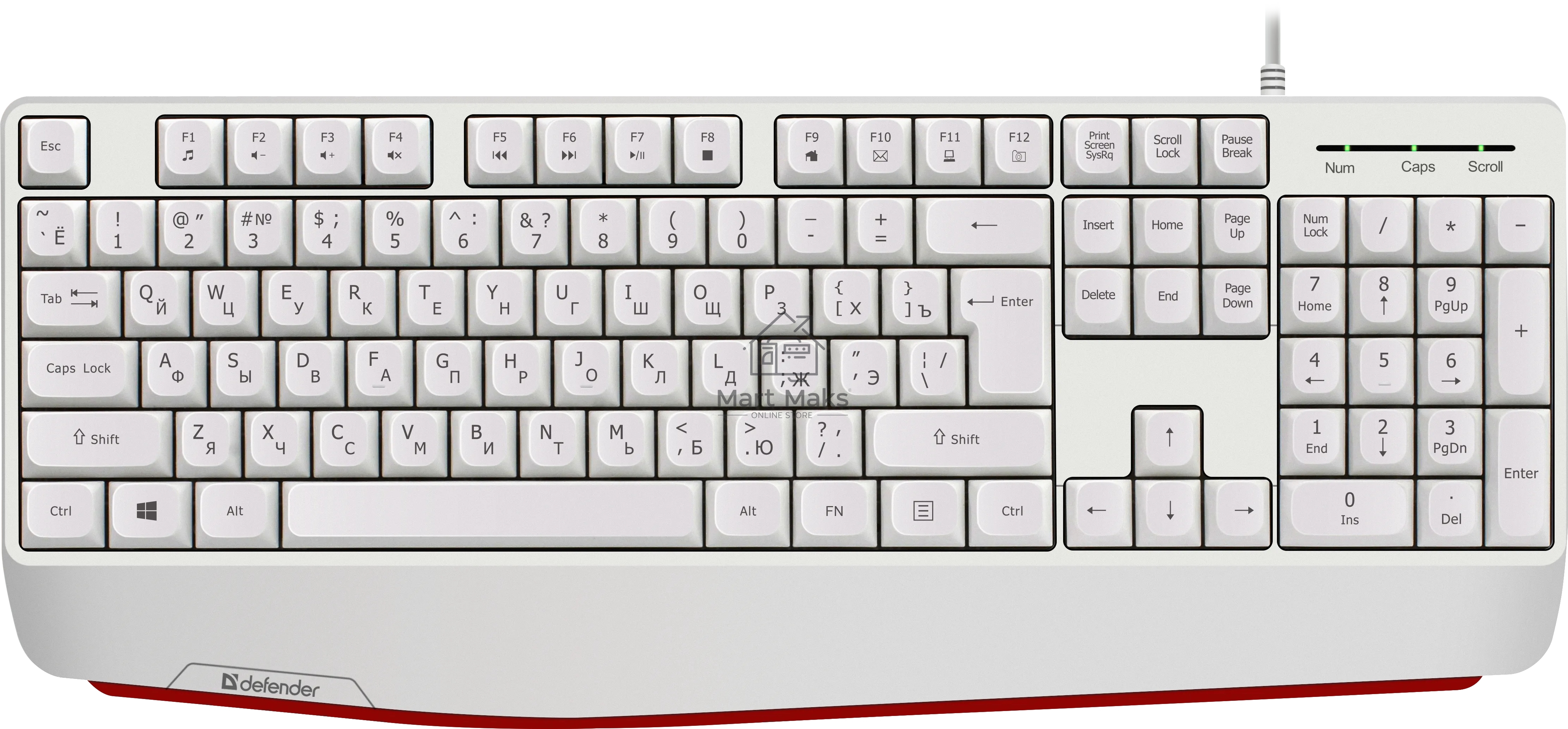 Клавиатура Defender Atom HB-546 проводная, USB, белый