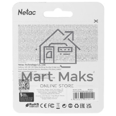 Флешка USB Netac U278 (NT03U278N-032G-20PN), 32Gb, USB 2.0, R/W 50/10, серебристый/черный